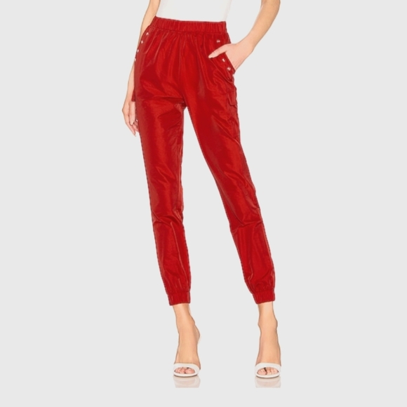 Superdown Darker Red Missy Jogger Pants - Picture 1 of 5